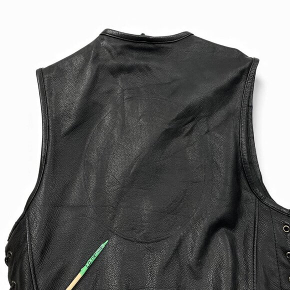 Milwaukee Leather Black Padded Heavy Motorcycle Biker Vest Men's Medium - Picture 5 of 10